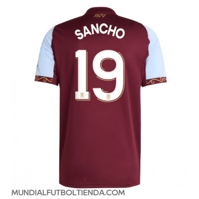 Camiseta Aston Villa Jadon Sancho #19 Primera Equipación Replica 2025-26 mangas cortas Camiseta Aston Villa Jadon Sancho #19 Primera Equipación Replica 2025-26 mangas cortas